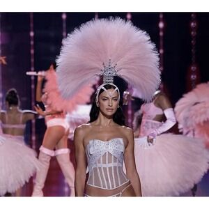 Victoria's Secret Atelier $398 NWT White Crystal Bow Corset Size Large